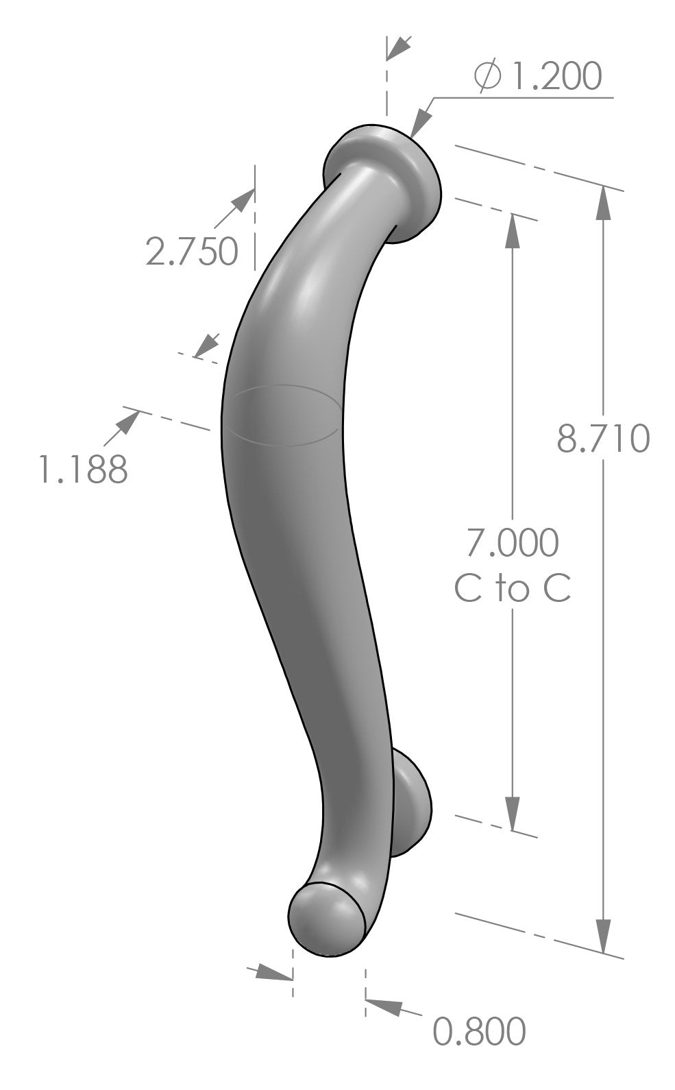 Curved Grip Handle 799